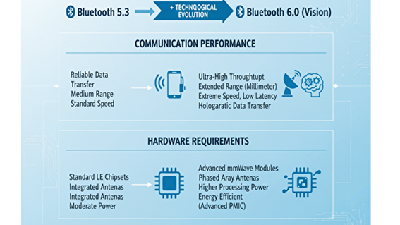 Bluetooth 5.3 と 6.0 の比較　通信性能、ハードウェア要件、セキュリティと標準化の観点